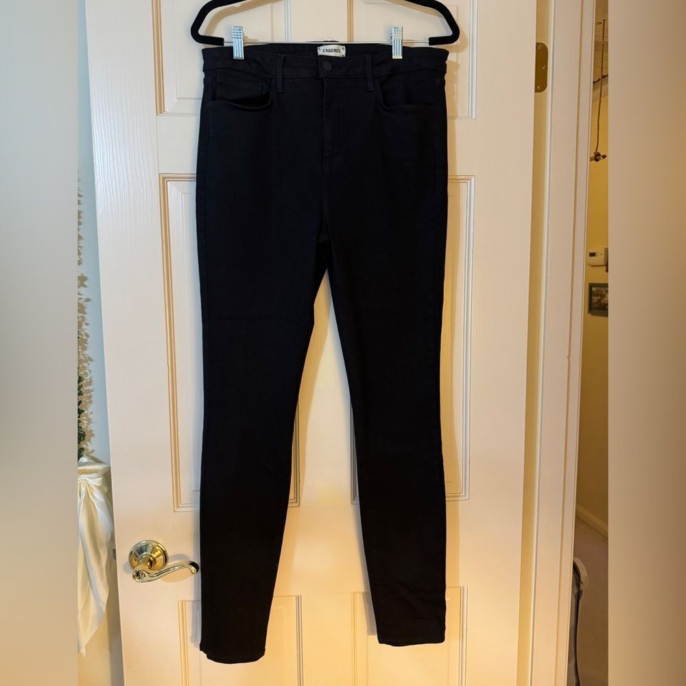 Women’s L’agence Skinny High Rise Noir Marguerite Black Jeans Sz 32